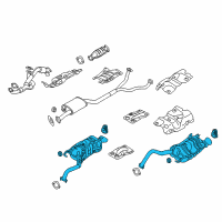 OEM Hyundai Veracruz Tail With Muffler Pipe, Right Diagram - 28700-3J180