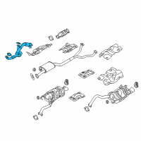 OEM 2011 Hyundai Veracruz Front Exhaust Pipe Diagram - 28610-3J450