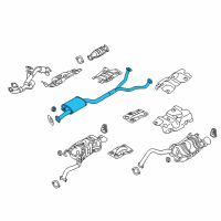 OEM 2010 Hyundai Veracruz Center Exhaust Pipe Diagram - 28650-3J150