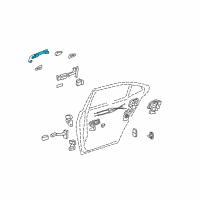 OEM 2017 Lexus LS460 Front Door Outside Handle Assembly, Left Diagram - 69220-33060