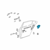 OEM Lexus HS250h Rear Door Lock Assembly, Right Diagram - 69050-33131