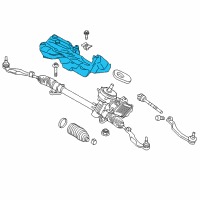 OEM BMW 228i xDrive Gran Coupe Steering Box Heat Resistant Plate Diagram - 32-10-6-882-183