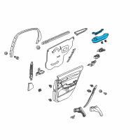 OEM 2010 Acura TL Armrest Assembly, Left Rear Door Lining (Premium Black) Diagram - 83752-TK4-A12ZB