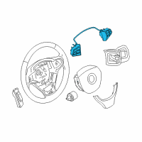 OEM 2014 BMW 740i Multifunct Steering Wheel Switch Diagram - 61-31-9-229-485