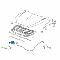 OEM 2017 Buick Envision LATCH ASM-HOOD PRIM & SECD Diagram - 84169355