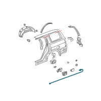 OEM 2006 Honda Pilot Cable, Fuel Lid Opener Diagram - 74411-S9V-A00