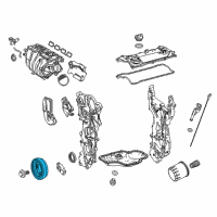 OEM Lexus ES250 Pulley Assy, Crankshaft Diagram - 13470-25010