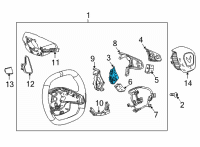 OEM 2022 Chevrolet Corvette Cruise Switch Diagram - 13532925