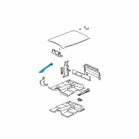 OEM 2002 GMC Sierra 1500 HD Weatherstrip Pillar Trim Diagram - 19121954