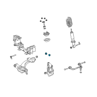 OEM 2003 Mercury Marauder Lower Control Arm Lock Nut Diagram - -W520215-S436