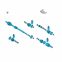 OEM Kia Forte Shaft Assembly-Drive, RH Diagram - 49501M7400