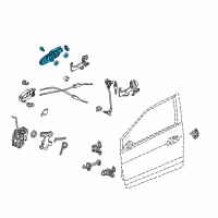 OEM 2011 Honda Insight Handle Assembly, Right Front Door (Outer) (Silver Metallic) Diagram - 72140-TM8-901ZC