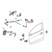 OEM Honda Insight Cable, Front Inside Handle Diagram - 72131-TM8-A01