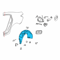 OEM 2014 Buick Regal Wheelhouse Liner Diagram - 22816835