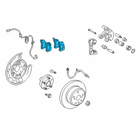 OEM 2013 Toyota Highlander Rear Pads Diagram - 04466-0E020