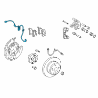 OEM 2009 Toyota Highlander ABS Sensor Wire Diagram - 89545-0E050