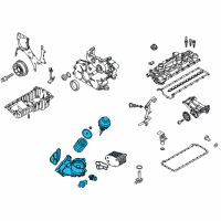 OEM BMW X5 Oil Filter With Oil Cooler Connection Diagram - 11-42-7-805-408
