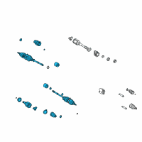 OEM Toyota Highlander Axle Assembly Diagram - 43420-48091