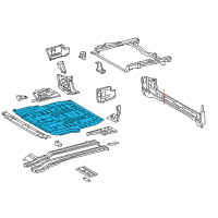 OEM Toyota 4Runner Rear Floor Pan Diagram - 58311-60B20