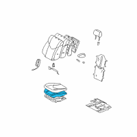 OEM 2002 Lexus RX300 Pad, Front Seat Cushion, LH (For Separate Type) Diagram - 71512-48010