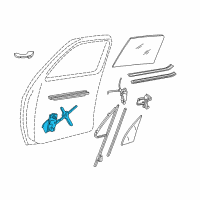 OEM GMC V1500 Electric Window Front Door Regulator-LH Diagram - 22030648
