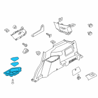 OEM Ford Explorer Cup Holder Diagram - BB5Z-7813560-AA