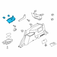 OEM 2014 Ford Police Interceptor Utility Pillar Trim Diagram - BB5Z-7831004-AB