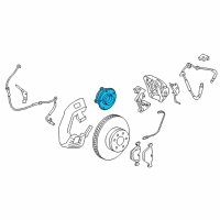 OEM 2013 BMW 535i GT Wheel Hub With Bearing, Front Diagram - 31-20-6-850-158