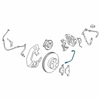 OEM 2009 BMW 750Li Brake Pad Wear Sensor, Front Left Diagram - 34-35-6-775-850