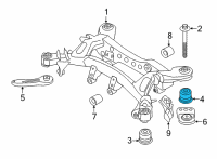 OEM BMW 330i xDrive RUBBER MOUNTING REAR Diagram - 33-31-6-868-537