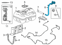 OEM 2018 Ram ProMaster 1500 Tube-Fuel Filler Diagram - 52029483AD