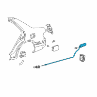 OEM Toyota Release Cable Diagram - 77035-33100