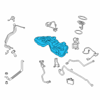 OEM BMW 750Li Plastic Fuel Tank Diagram - 16-11-7-267-498