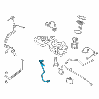 OEM 2010 BMW 535i xDrive Fuel Tank Ventilation Valve With Pipe Diagram - 13-90-7-618-652