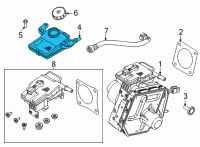 OEM Ford Mustang Mach-E RESERVOIR - BRAKE FLUID Diagram - LJ9Z-2K478-B