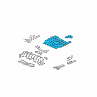 OEM Honda Panel Set, RR. Floor Diagram - 04655-SLN-A00ZZ