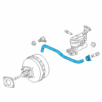 OEM 2005 Pontiac Aztek Hose-Power Brake Booster Vacuum Diagram - 10301021