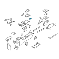 OEM Hyundai Switch-Console Passenger Side Diagram - 93350-J3000-4X