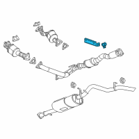 OEM 2016 GMC Canyon Converter & Pipe Bracket Diagram - 23143587