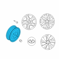 OEM 2017 Infiniti QX60 Spare Tire Wheel Assembly Diagram - 40300-9NG0A