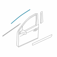 OEM 2018 Nissan Rogue Sport MOULDING FRONT DOOR SASH, FRONT RH Diagram - 80282-6MT0A