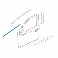 OEM 2021 Nissan Rogue Sport Moulding Assy-Front Door Outside, LH Diagram - 80821-6MA0A