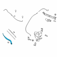 OEM 2014 Hyundai Genesis Coupe Windshield Wiper Arm Assembly(Driver) Diagram - 98310-2M050