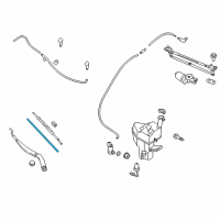 OEM 2022 Hyundai Palisade Wiper Blade Rubber Assembly(Passenger) Diagram - 98361-3K000