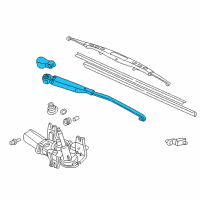 OEM 2000 Honda Civic Arm, Rear Wiper Diagram - 76720-S03-G01