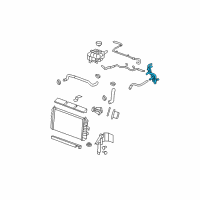 OEM 2006 Cadillac DTS Heater Hose Diagram - 15813532