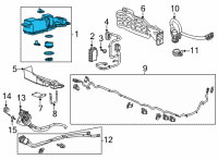 OEM Cadillac Escalade ESV Reservoir Diagram - 84836851