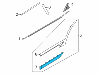 OEM Kia Seltos Piece-Rr Dr GARNISH Diagram - 87735Q5010