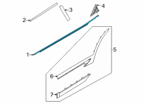 OEM 2021 Kia Seltos W/STRIP Assembly-Rr Dr B Diagram - 83210Q5010