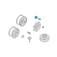 OEM 2001 Kia Rio Center Mini Cap Assembly Diagram - KK37037190B